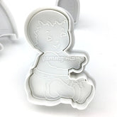 Set 3 Emporte-Pièces avec Poussoir Bébé Naissance Baptème